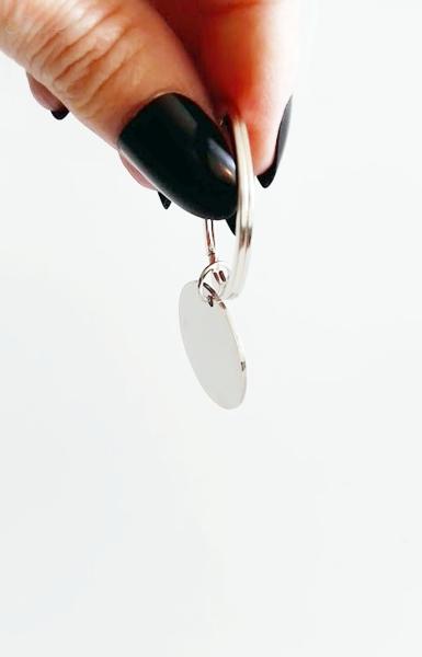 Schlüsselanhänger rund Fledermaus Gravur